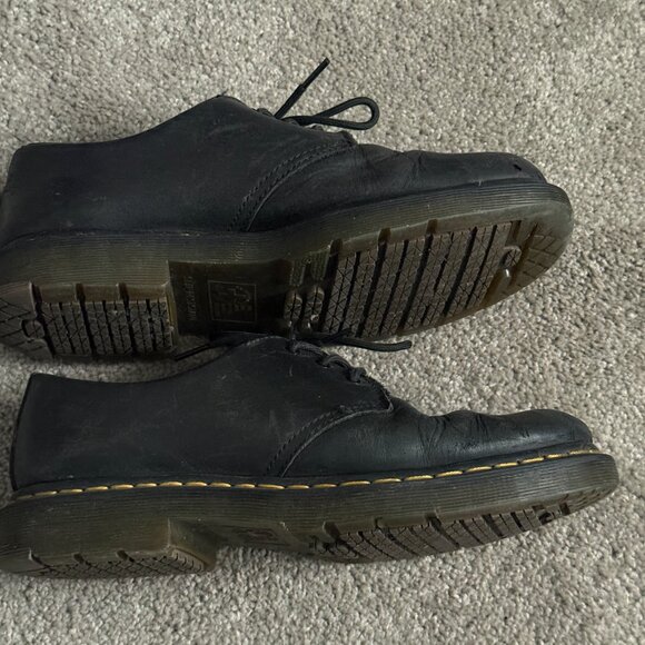 Dr. Martens Men's Black Smooth Leather 3 Eye Lace Up Oxford Shoes - Picture 2 of 7